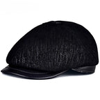 Missouri Genuine Leather Newsboy Cap