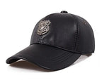 Monaitte Genuine Leather Baseball Cap