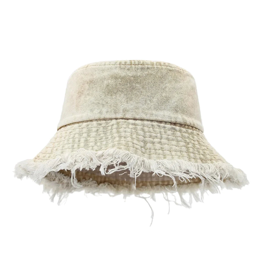 Montana Tassle Edge Denim Bucket Hat