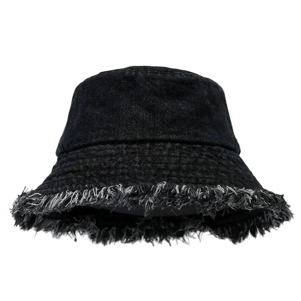 Montana Tassle Edge Denim Bucket Hat