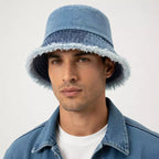 Montana Tassle Edge Denim Bucket Hat