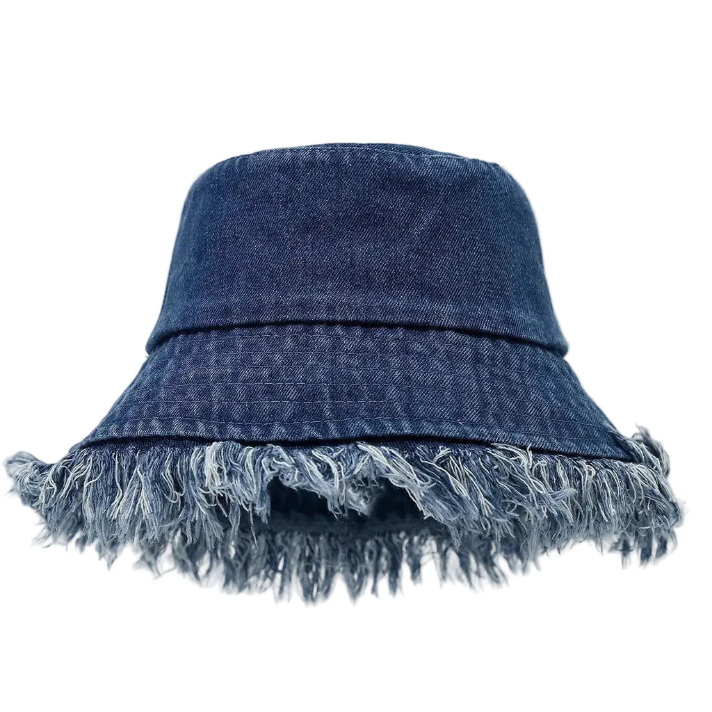 Montana Tassle Edge Denim Bucket Hat