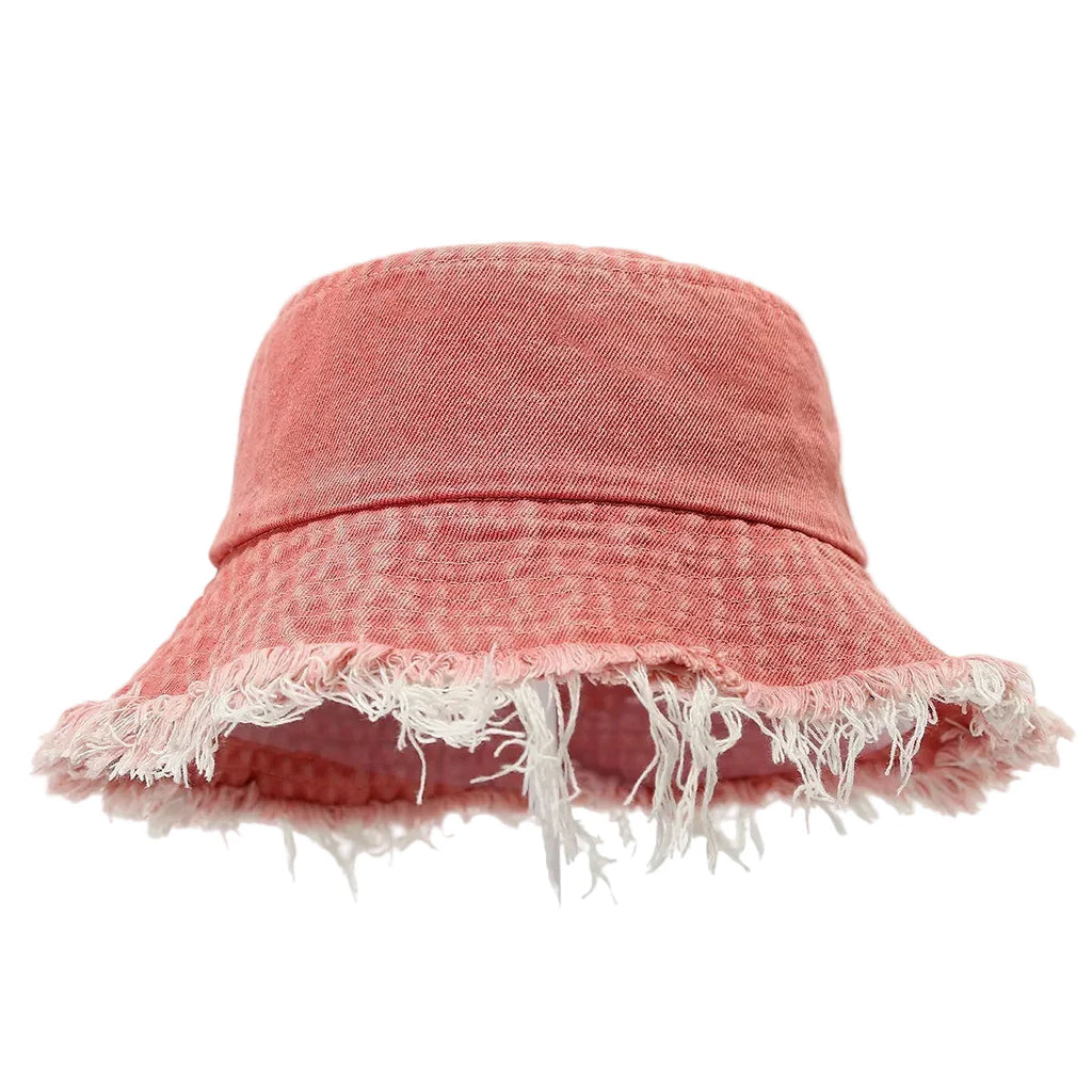 Montana Tassle Edge Denim Bucket Hat
