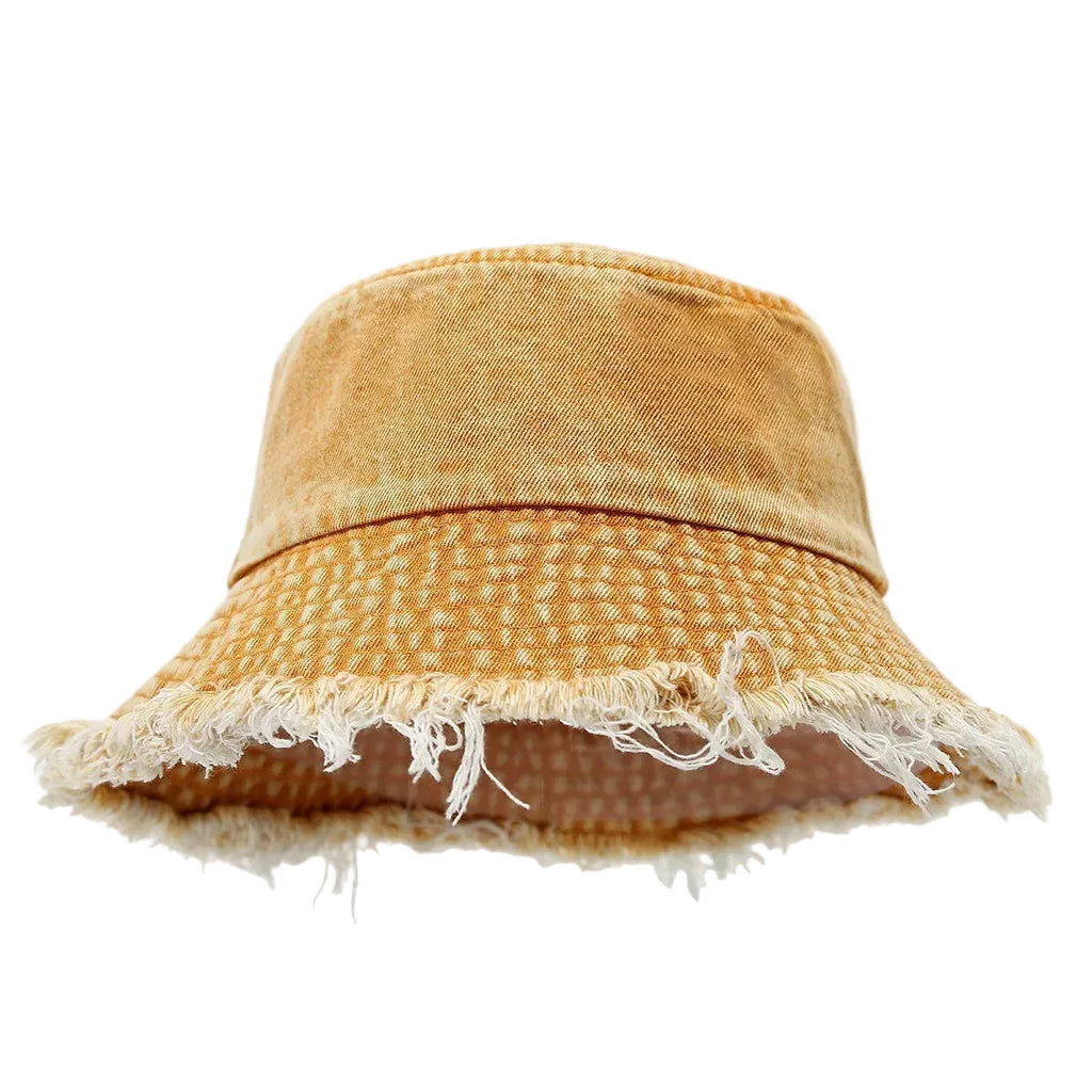 Montana Tassle Edge Denim Bucket Hat