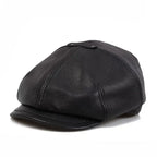 Montclair Genuine Leather Newsboy Cap