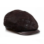 Montclair Genuine Leather Newsboy Cap