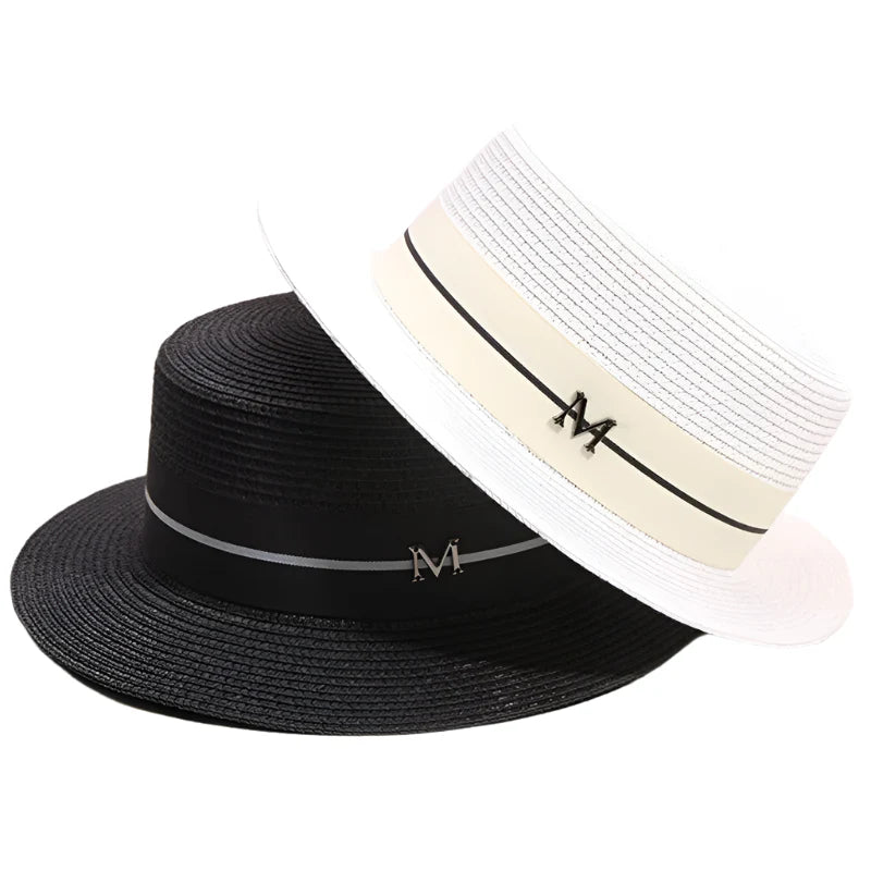 Summer Straw Boater Hat – straw hat close-up