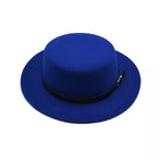 Blue Vintage Boater Hat – classic straw boater style