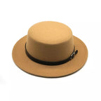 Khaki Vintage Boater Hat – classic straw boater style