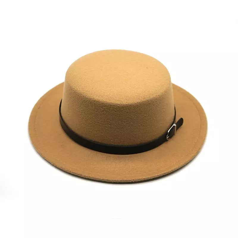 Khaki Vintage Boater Hat – classic straw boater style