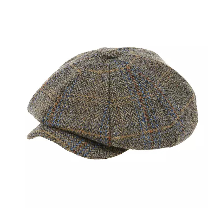 Moore Herringbone Wool Newsboy Cap
