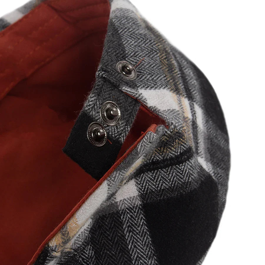 Morrison Vintage Plaid Cotton Flat Cap