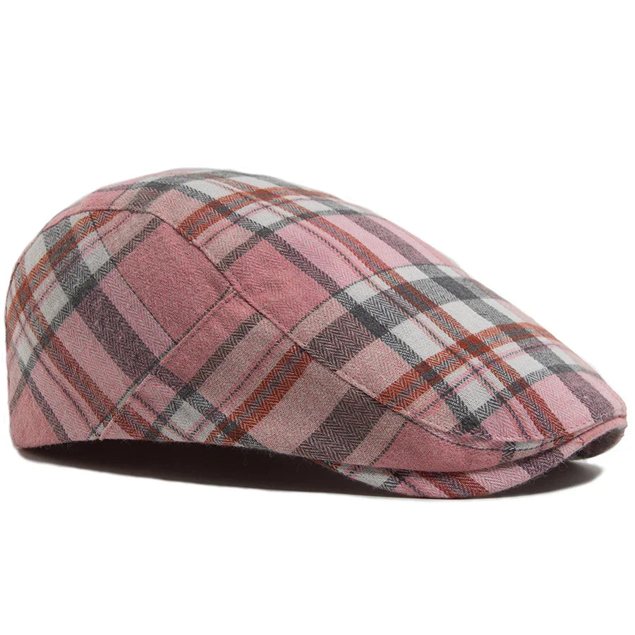 Morrison Vintage Plaid Cotton Flat Cap