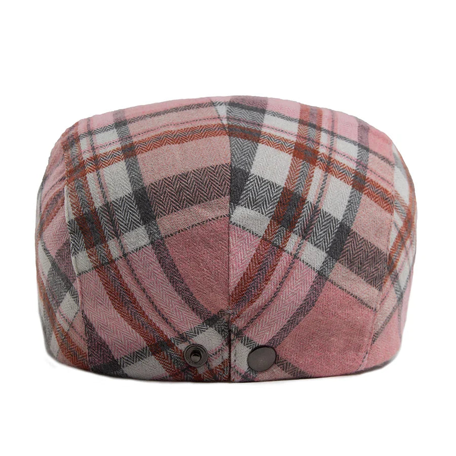 Morrison Vintage Plaid Cotton Flat Cap