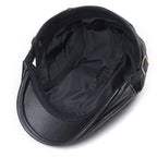 Mulholland Genuine Leather Duckbill Flat Cap