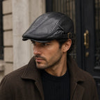 Mulholland Genuine Leather Duckbill Flat Cap