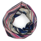 Multicolor Snood Striped Beanie