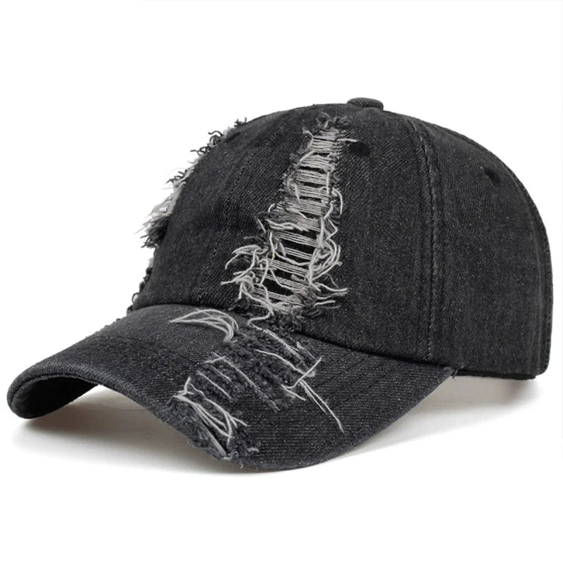 Mumford Scratched Denim Baseball Cap