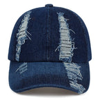 Mumford Scratched Denim Baseball Cap