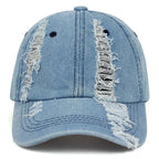 Mumford Scratched Denim Baseball Cap