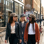 Mumford Women Leopard Print Plush Newsboy Cap