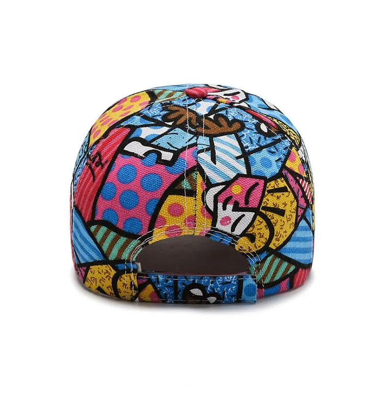 Murakami Cartoon Print Baseball Cap