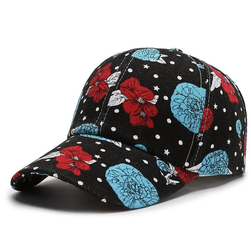 Murakami Cartoon Print Baseball Cap