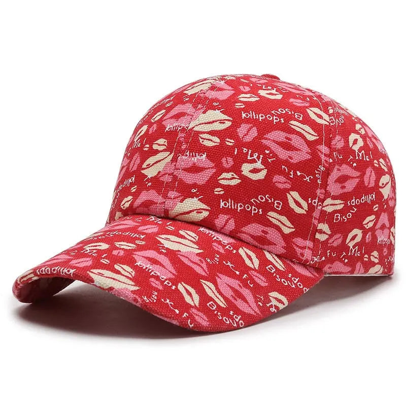 Murakami Cartoon Print Baseball Cap
