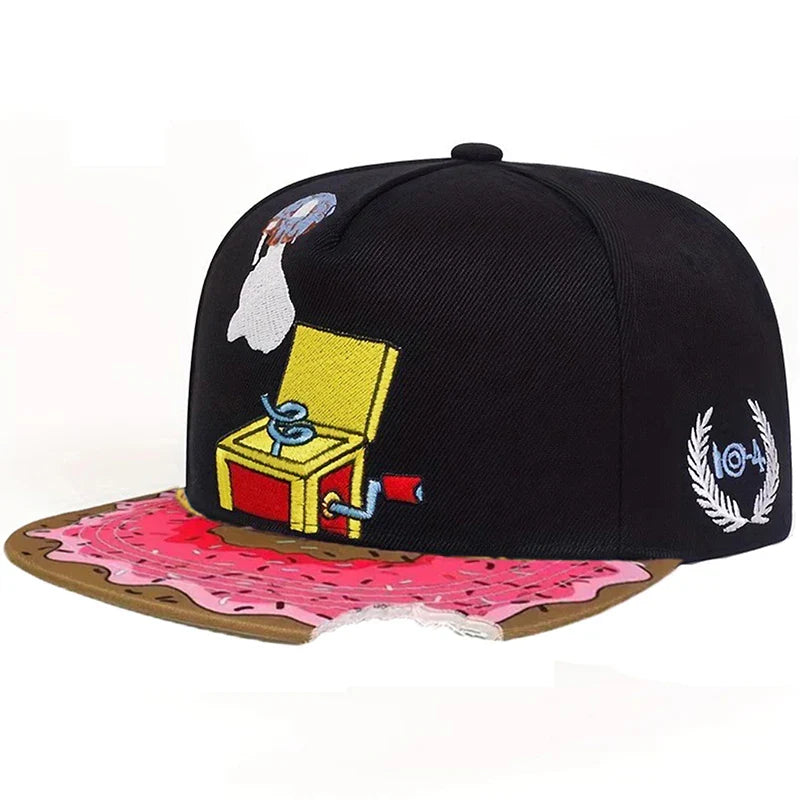 Music Box Donut Bitten Snapback Cap