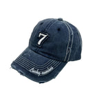 Nº 7 Vintage Ripped Washed Cotton Baseball Cap