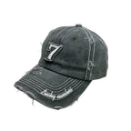 Nº 7 Vintage Ripped Washed Cotton Baseball Cap