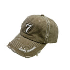 Nº 7 Vintage Ripped Washed Cotton Baseball Cap
