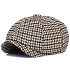 NH Houndstooth Wool Newsboy Cap