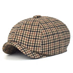 NH Houndstooth Wool Newsboy Cap