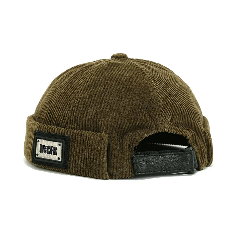 NICFK Corduroy Cotton Docker Cap