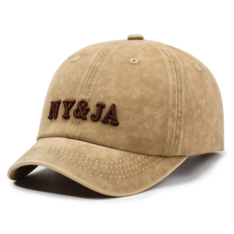 NY&JA Short Brim Washed Cotton Baseball Cap