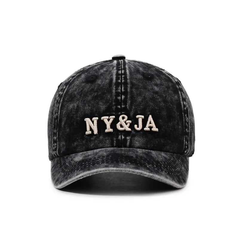NY&JA Short Brim Washed Cotton Baseball Cap