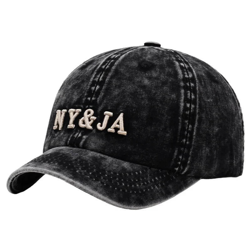 NY&JA Short Brim Washed Cotton Baseball Cap