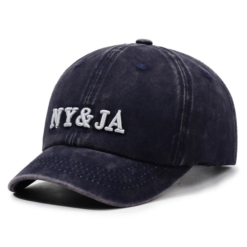 NY&JA Short Brim Washed Cotton Baseball Cap
