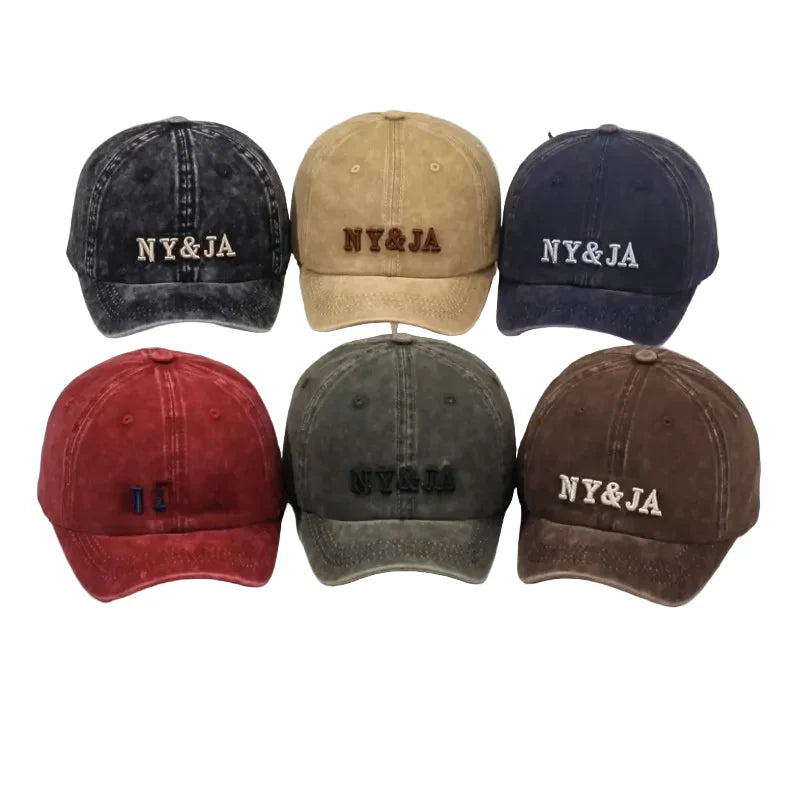NY&JA Short Brim Washed Cotton Baseball Cap