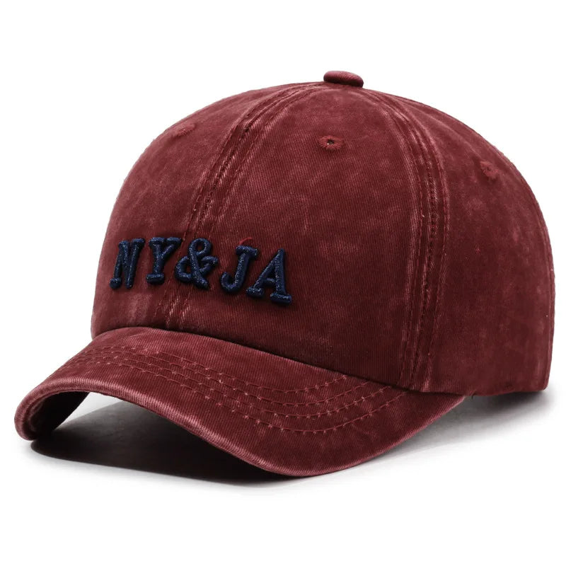 NY&JA Short Brim Washed Cotton Baseball Cap