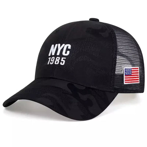 Black Camouflage Trucker Cap