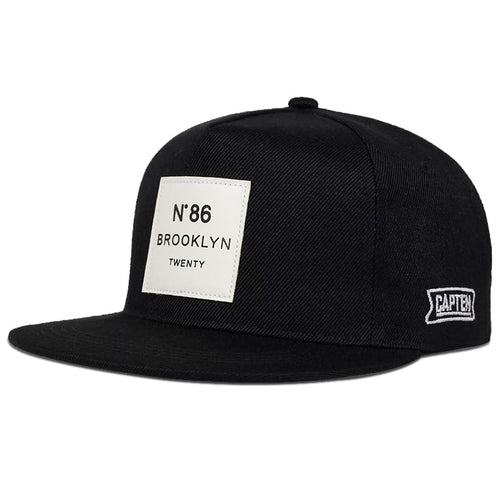 Black and white Brooklyn Snapback Cap