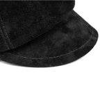 Nantes Women Genuine Leather Suede Newsboy Cap
