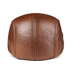 Napoli Genuine Leather Flat Cap