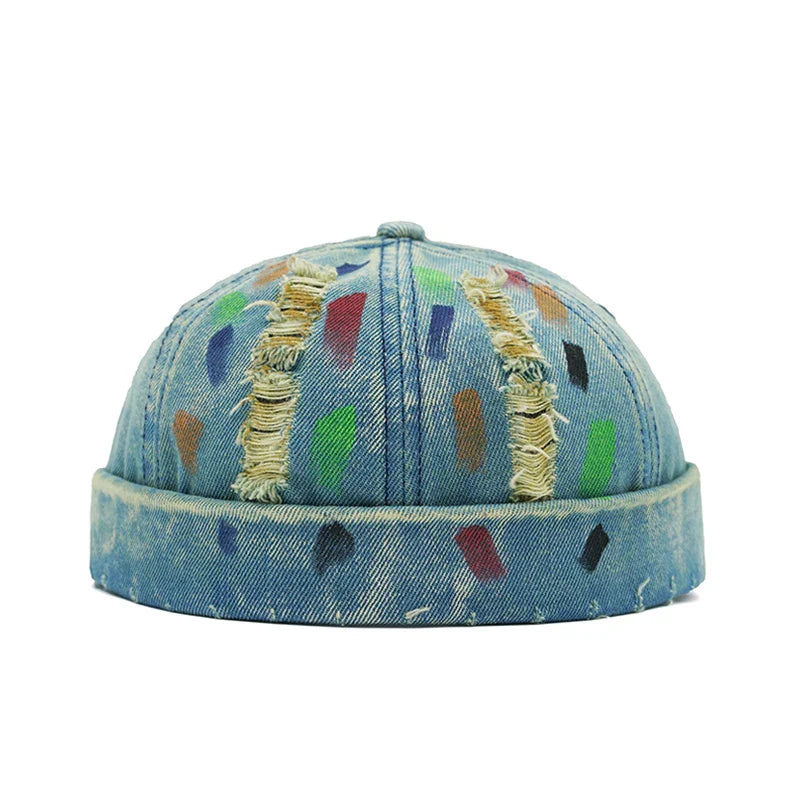 Nashville Painted Ripped Denim Docker Cap