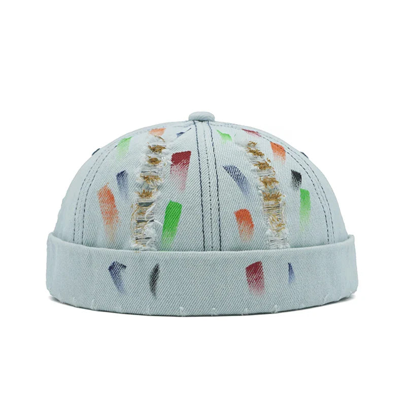 Nashville Painted Ripped Denim Docker Cap