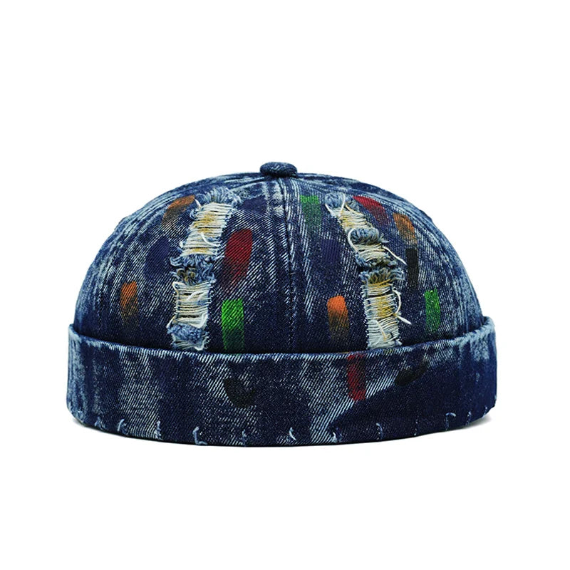 Nashville Painted Ripped Denim Docker Cap