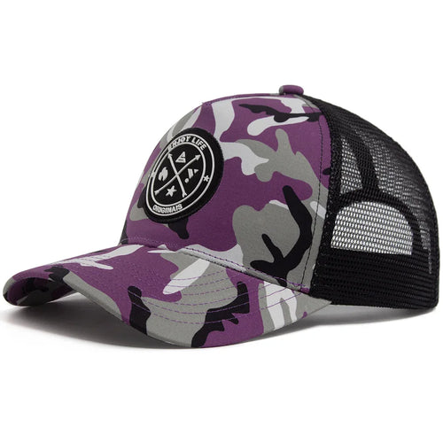 Purple Camouflage Trucker Cap