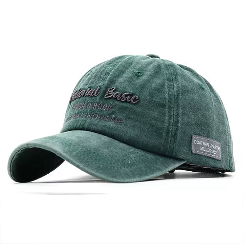 Green Cotton Baseball Cap